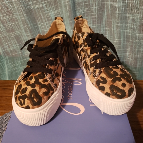 Ladies Jellypop Platform Leopard Print Sneakers 6.5 - Picture 9 of 10